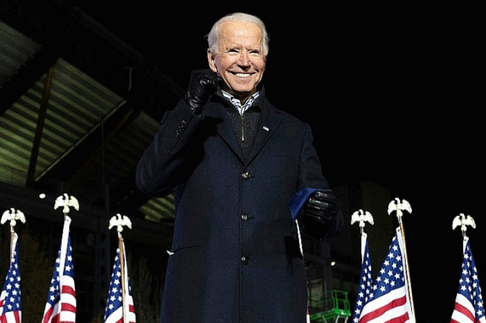 Joe Biden lors de son dernier grand meeting de campagne en 