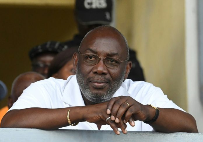 Le président de la fédération ivoirienne de football (FIF) Augustin Sidy Diallo, le 19 mai 2019 à Abidjan afp.com - ISSOUF SANOGO
