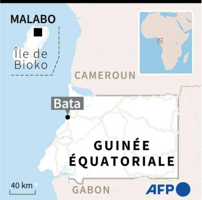 Carte de la Guinée équatoriale localisant Bata afp.com -