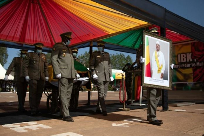 Obsèques nationales de l'ex-président malien Ibrahim Boubacar Keïta, à Bamako le 21 janvier 2022 afp.com - FLORENT VERGNES